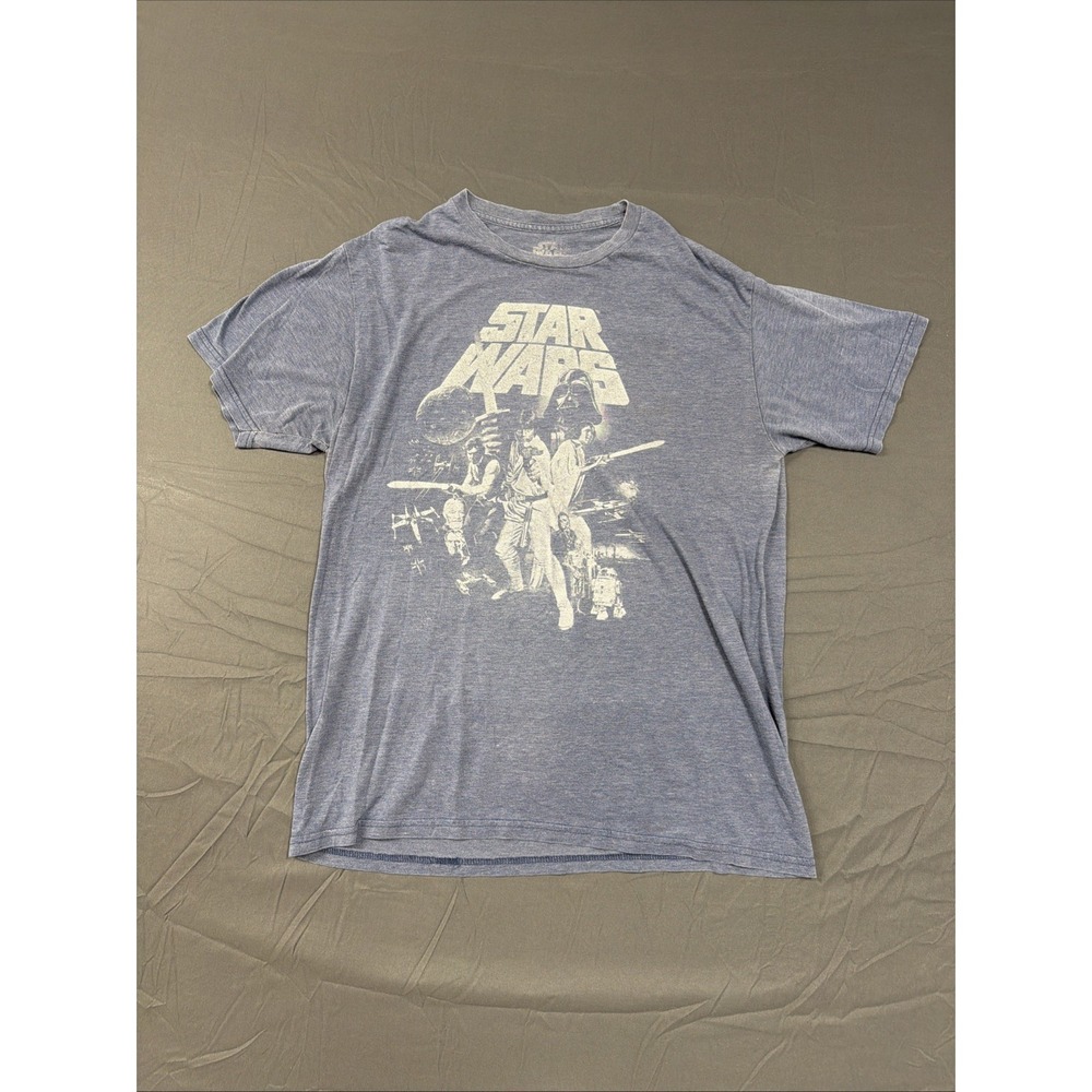 Star Wars T-shirt Mad Engine Darth Vader Luke Skywalker Retro Graphic Tee Large